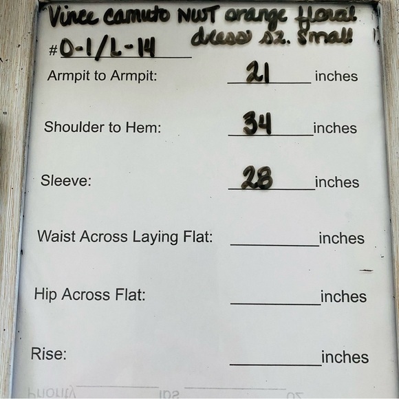 Vince Camuto NWT Orange & Pink Floral Semi Sheer Long Sleeve Flowy Dress Small - Picture 12 of 12